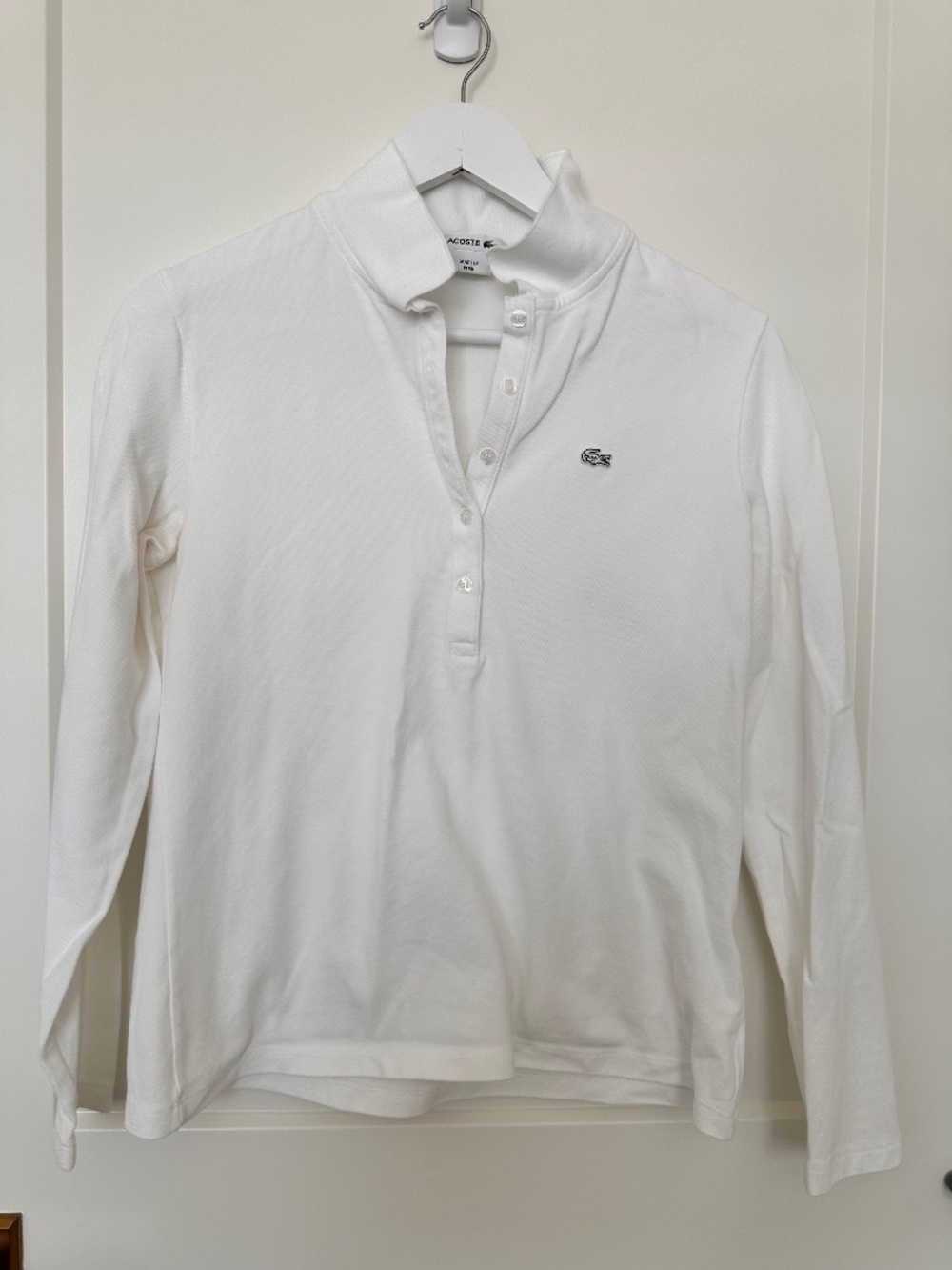 Lacoste 5-button long-sleeve polo (size 42/L)